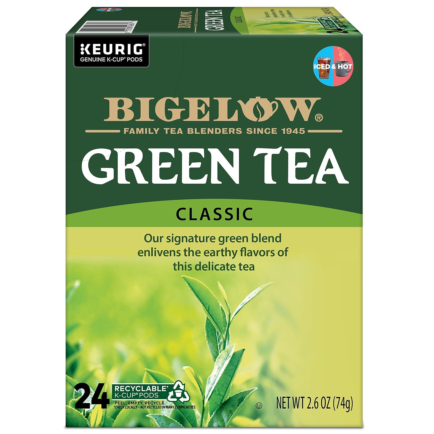 Preparación rápida con té verde Bigelow en una porción