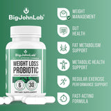 BIGJOHNLAB Thin30 etiqueta nutricional destacando ingredientes clave y beneficios potenciales.