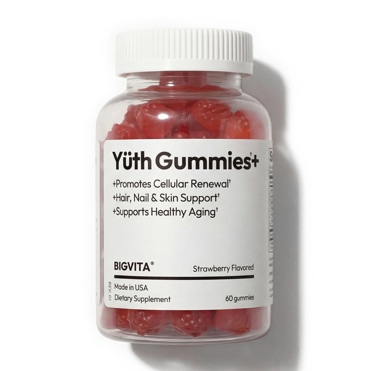 BIGVITA Yuth Gomitas envase 60 gomitas para rutina diaria.
