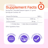 Cuchara medidora de Binto Balance Inositol para dosis precisa y cómoda.