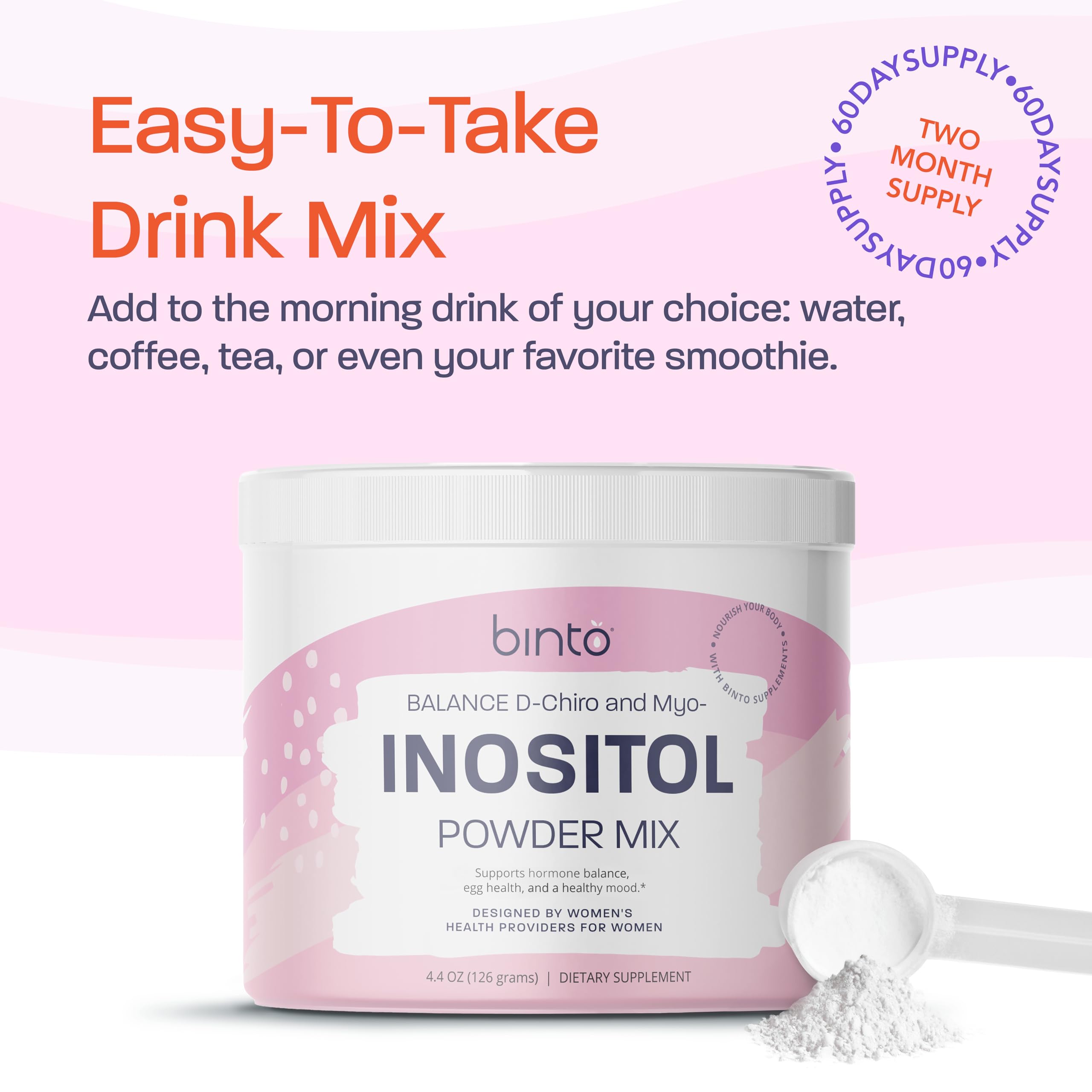 Fabricación en Estados Unidos para Binto Balance Inositol, control de calidad.