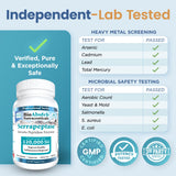 Envase seguro de Bio Absorb Serrapeptasa sin alérgenos.