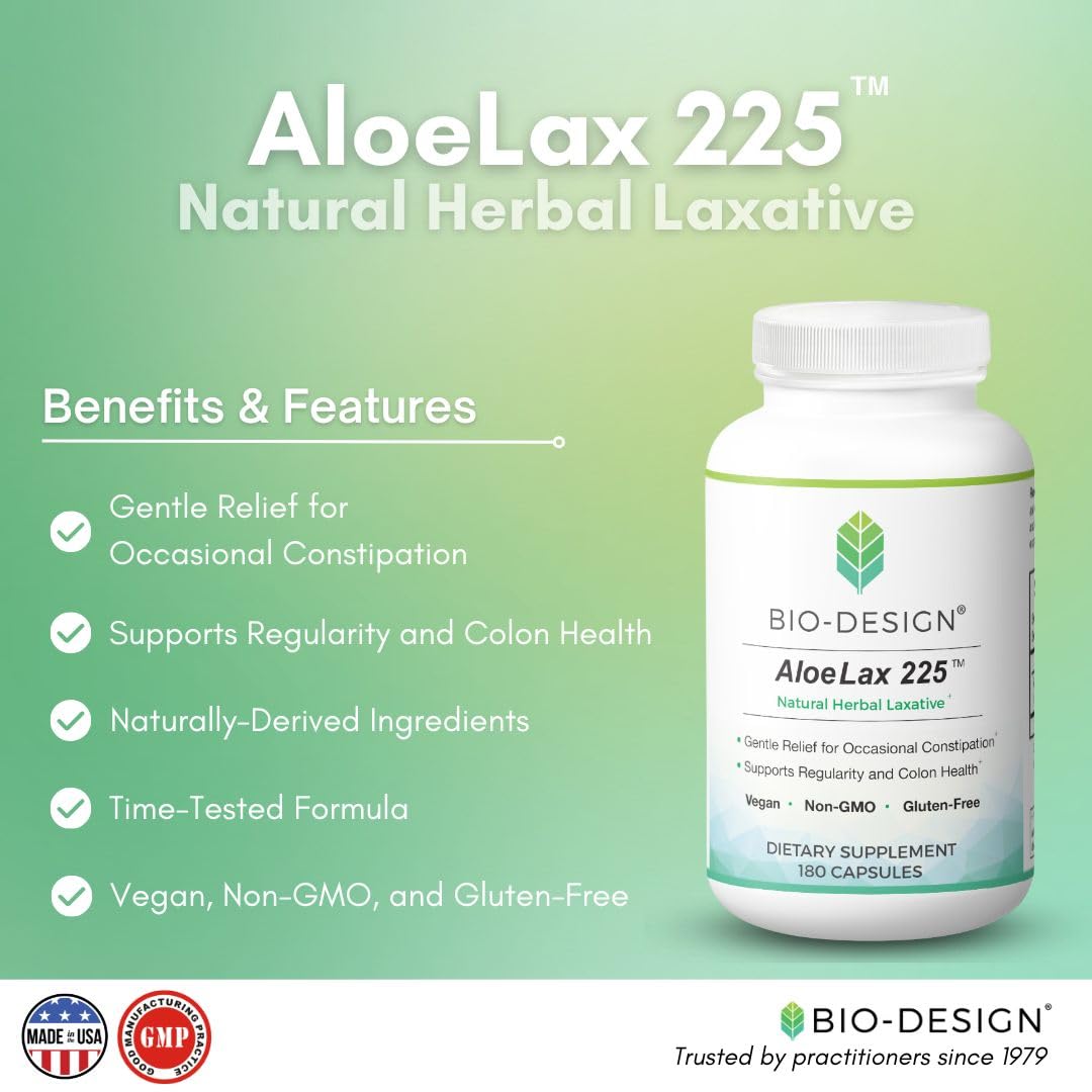 Bio-Design Aloe Lax 225 envase botella para toma diaria cómoda