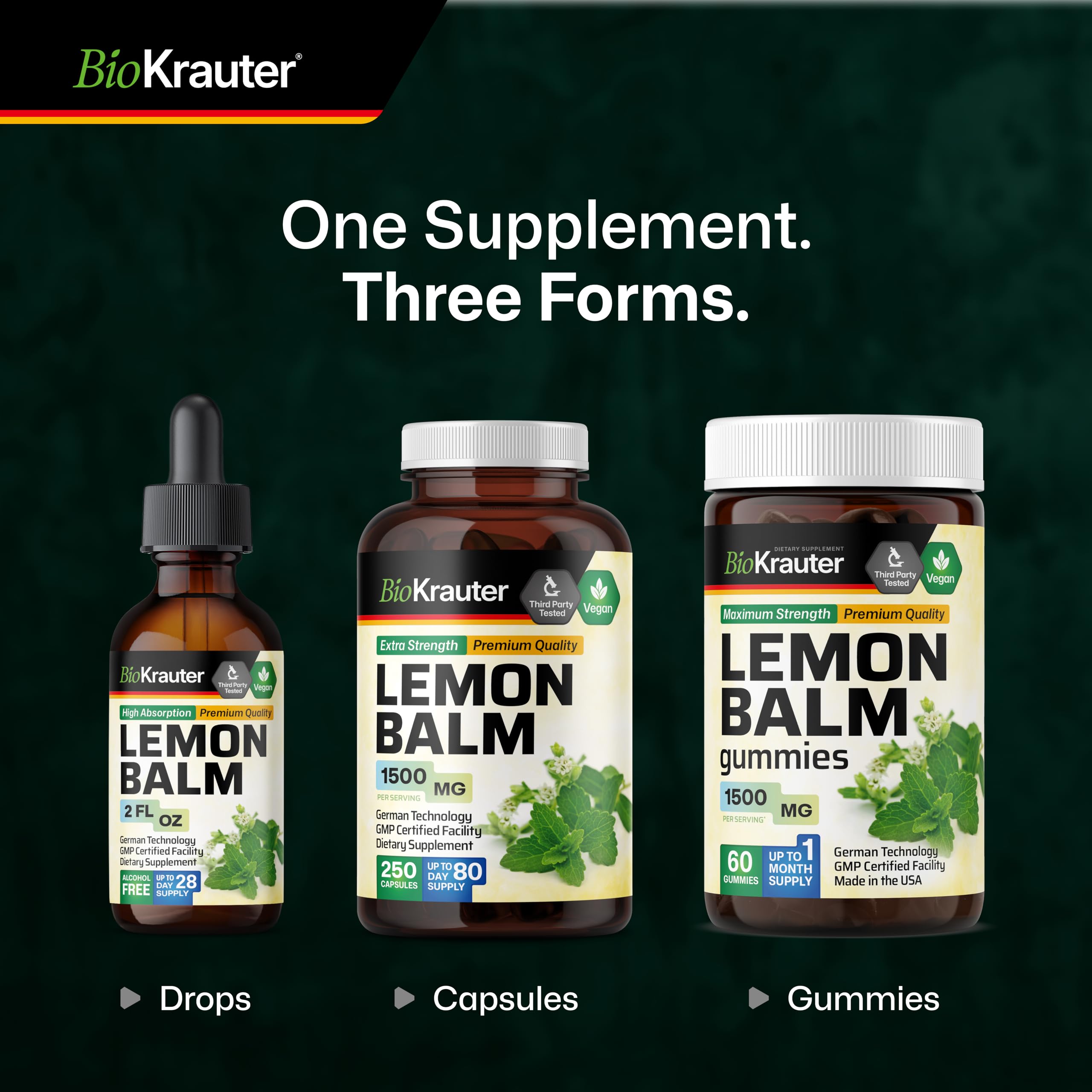 BIO KRAUTER Alta absorción en la fórmula alemana para comodidad.