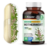BIO KRAUTER bottle de cápsulas de madrewort para apoyo natural al bienestar femenino