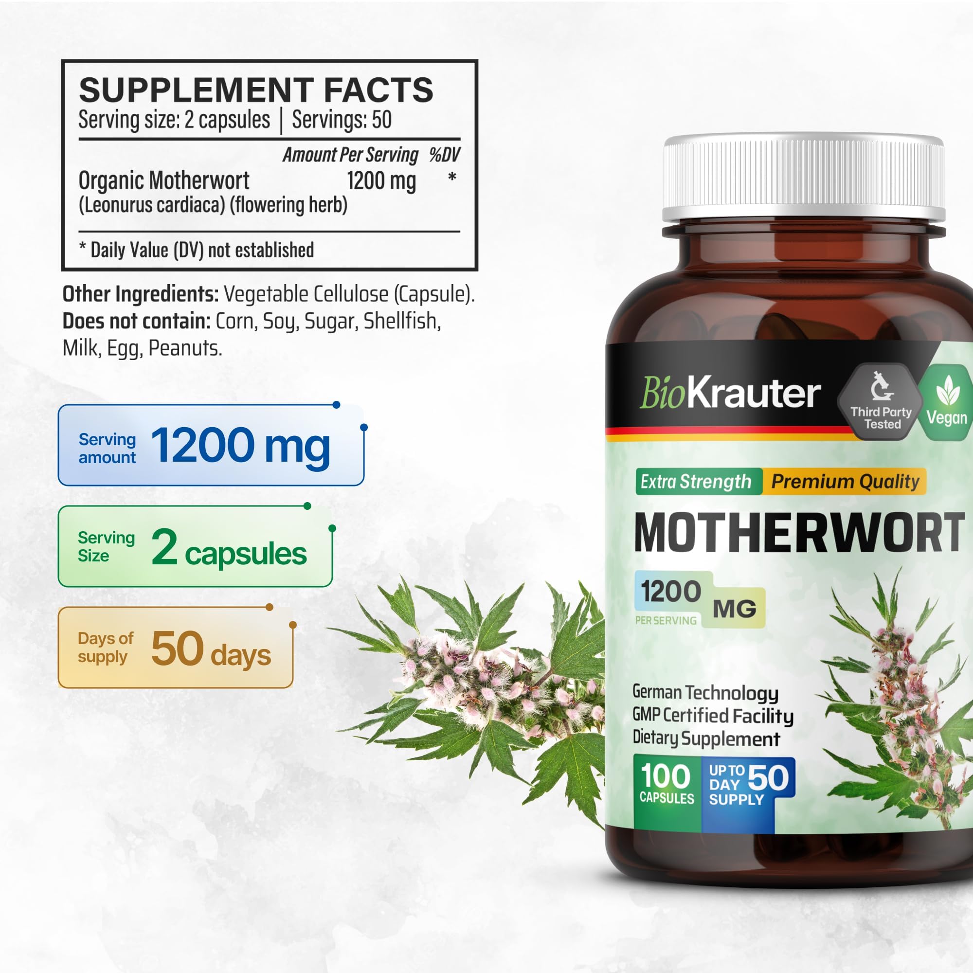 BIO KRAUTER etiqueta del producto destacando enfoque vegano y natural