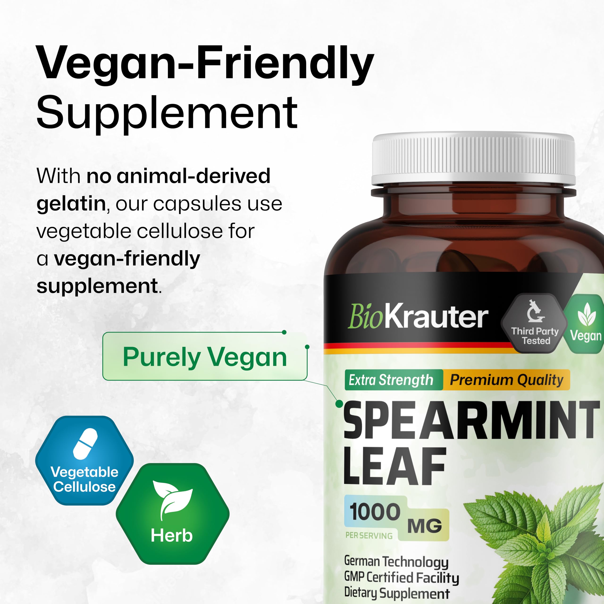 BIO KRAUTER Menta cápsulas diarias para dosis conveniente.