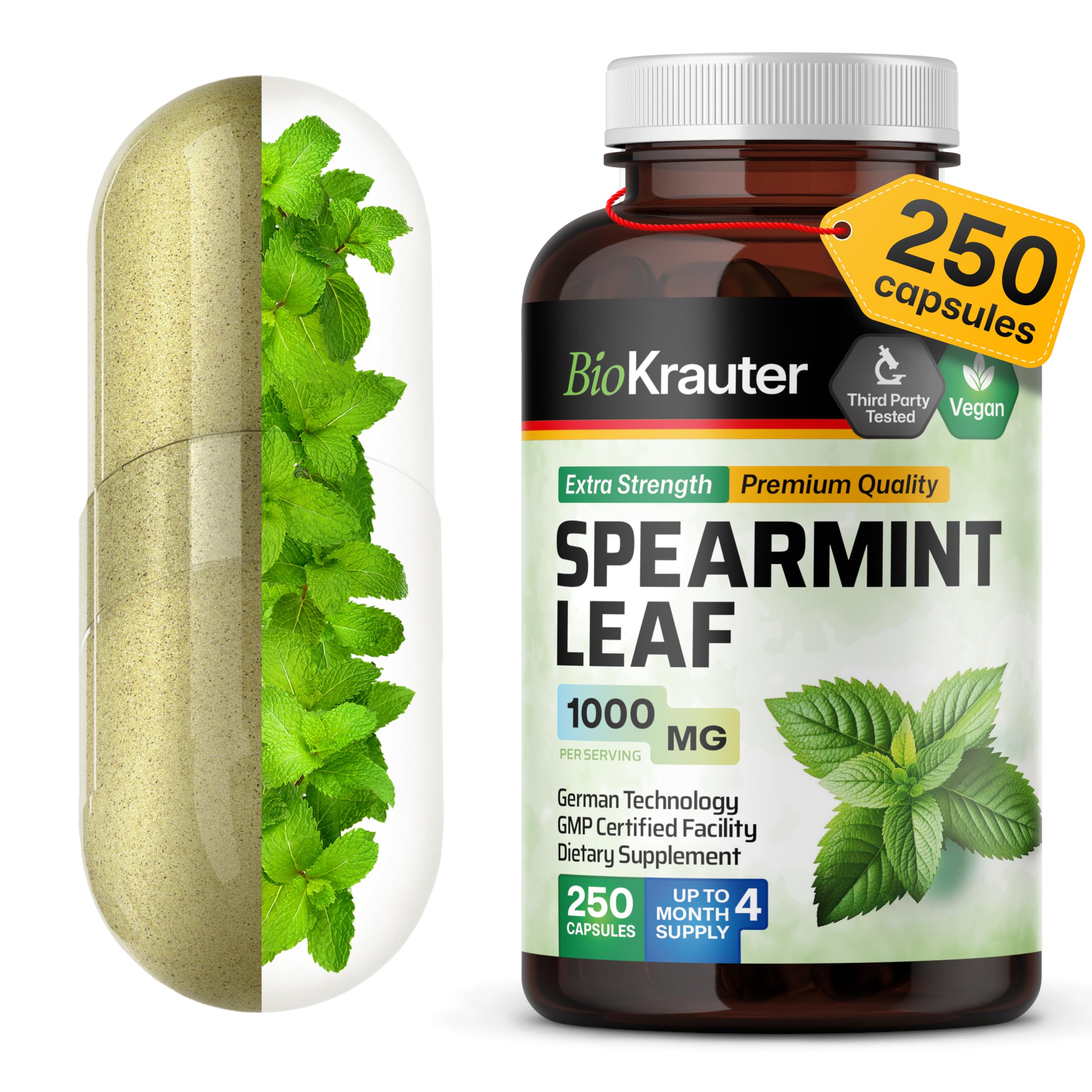 BIO KRAUTER Menta cápsulas digestivas para apoyo diario.