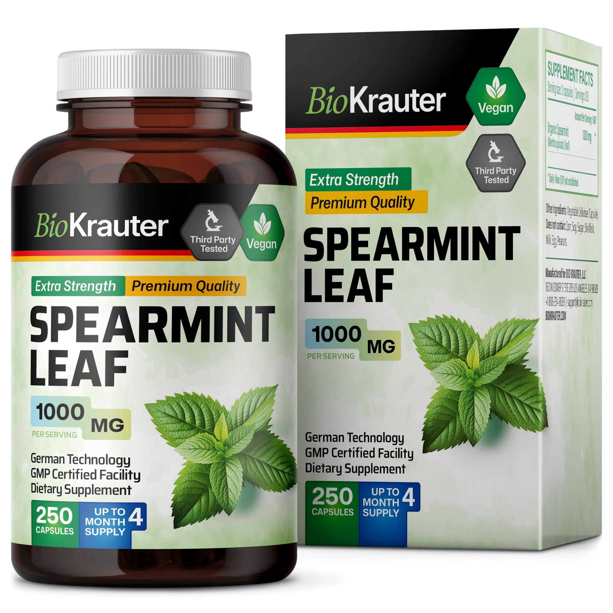 BIO KRAUTER Menta duración de 125 días de suministro.