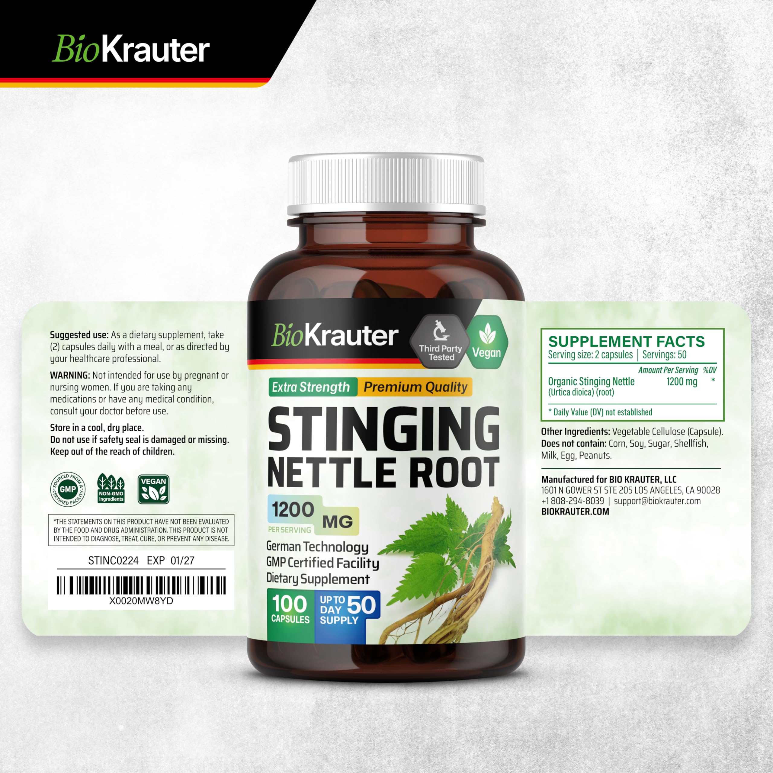 BIO KRAUTER Ortiga envase portátil para llevar.