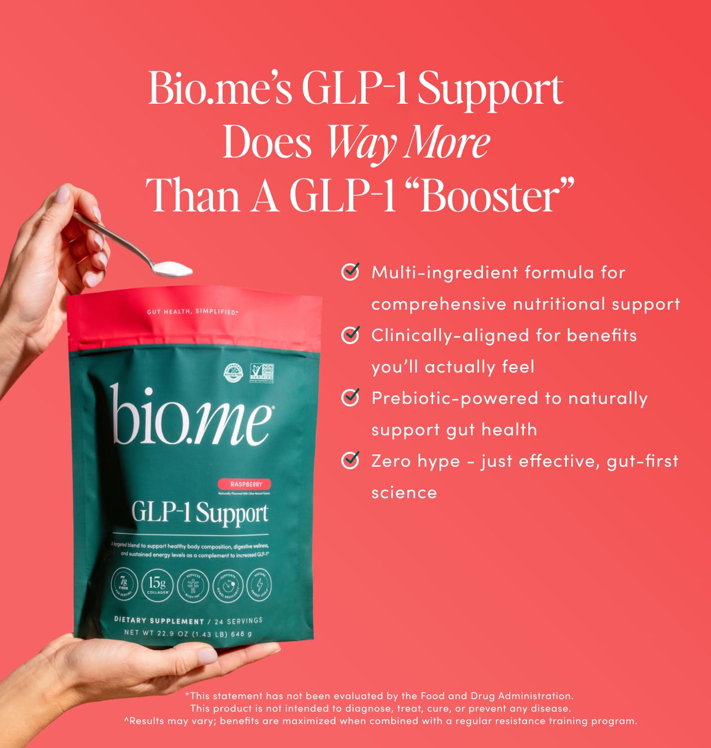 Bio.me GLP-1 Soporte: enzimas digestivas para mejor absorción de nutrientes.