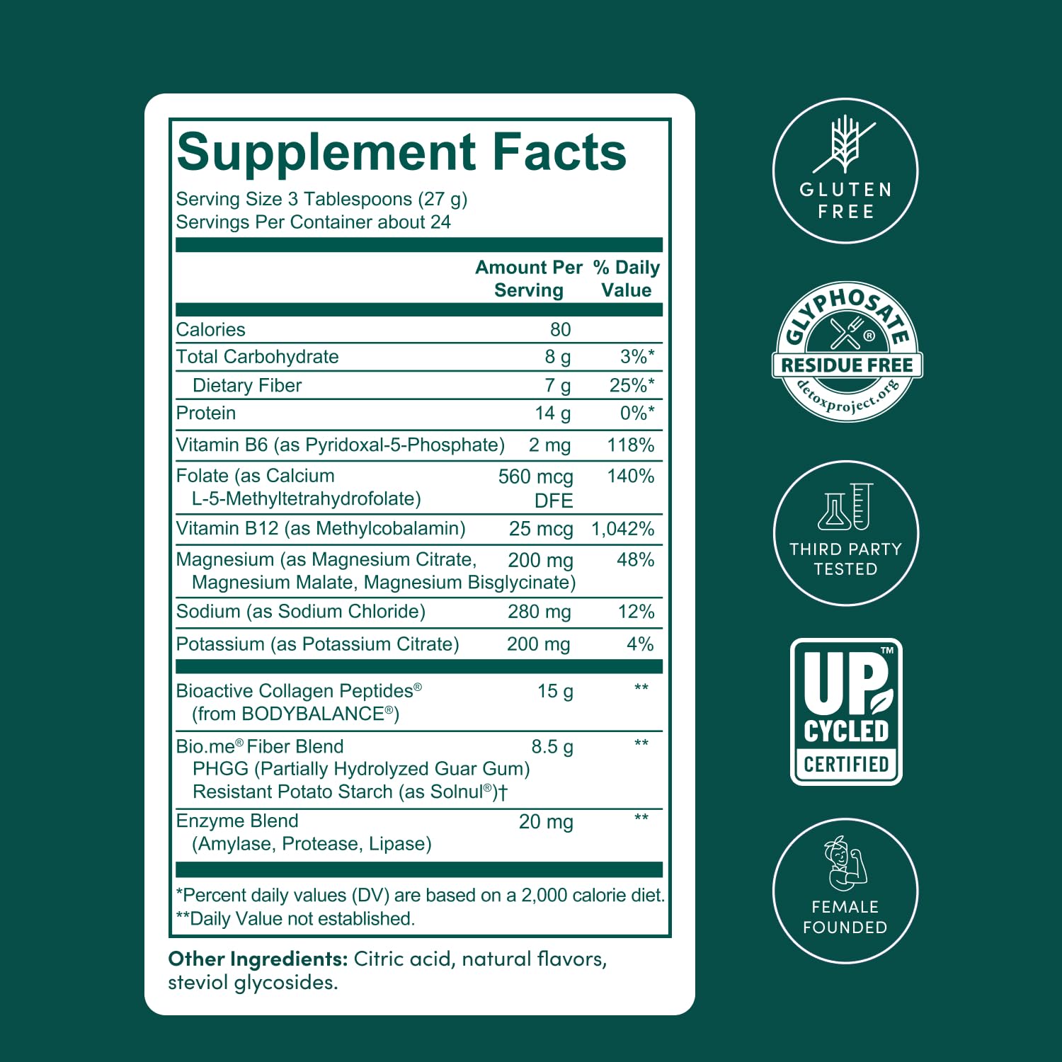 Bio.me GLP-1 Soporte: fibra 7 g para apoyo digestivo diario.