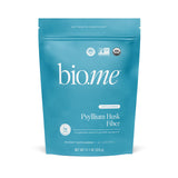 Bio.me Psyllium Husk: envase del producto, fibra sin sabor para digestión equilibrada.