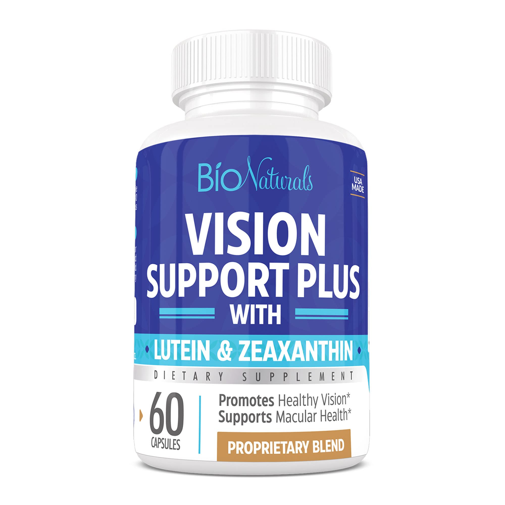 Bio Naturals Fórmula para la Vista: cápsula vegana que apoya la claridad visual diaria.