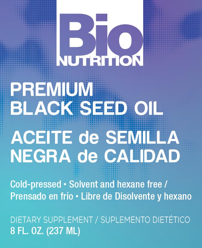 Bio Nutrition Aceite Semilla Negra, bote vertido; formato líquido para consumo.