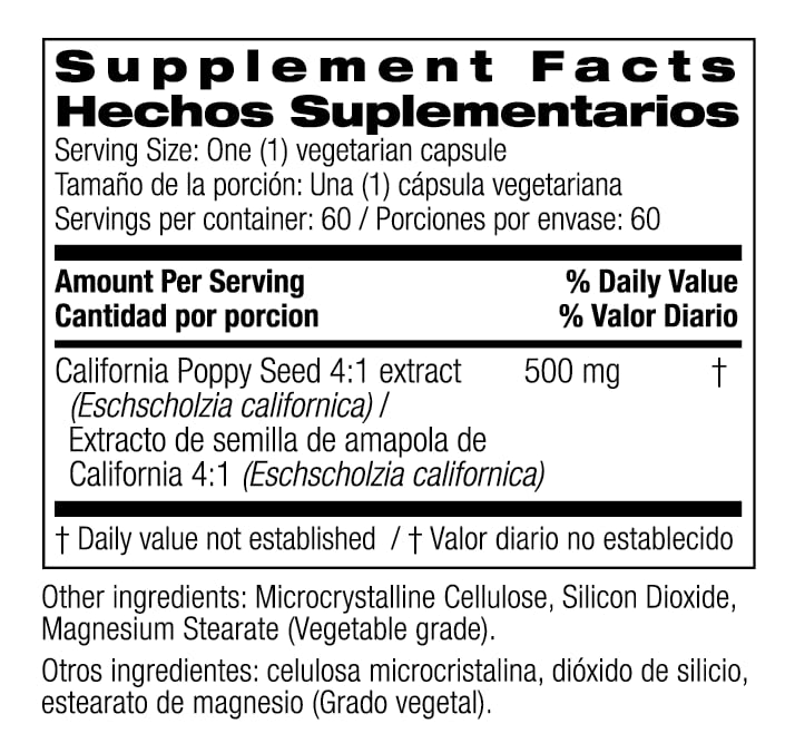 Bio Nutrition amapola de California, cápsulas en entorno relajante para dormir mejor