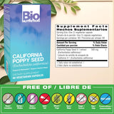 Bio Nutrition amapola de California, cápsulas para descanso nocturno
