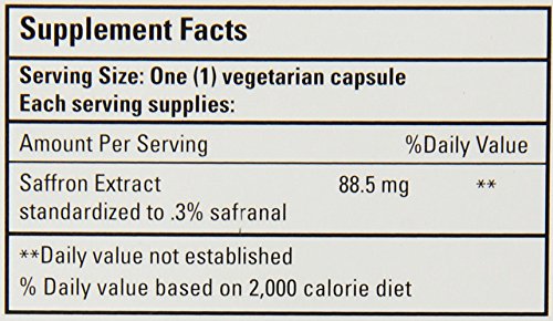 Bio Nutrition Azafrán Vegi-Caps envase práctico para uso diario.