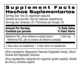 Bio Nutrition berberina 50 cápsulas: detalle de cápsula apta para vegetariano.