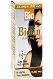 Bio Nutrition Biotina 10000 mcg, etiqueta legible, referencia clara para dosis diarias.