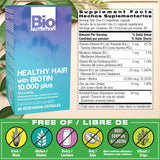 Biotina Bio Nutrition Vegi-Caps, dosis en manos para consumo diario fácil