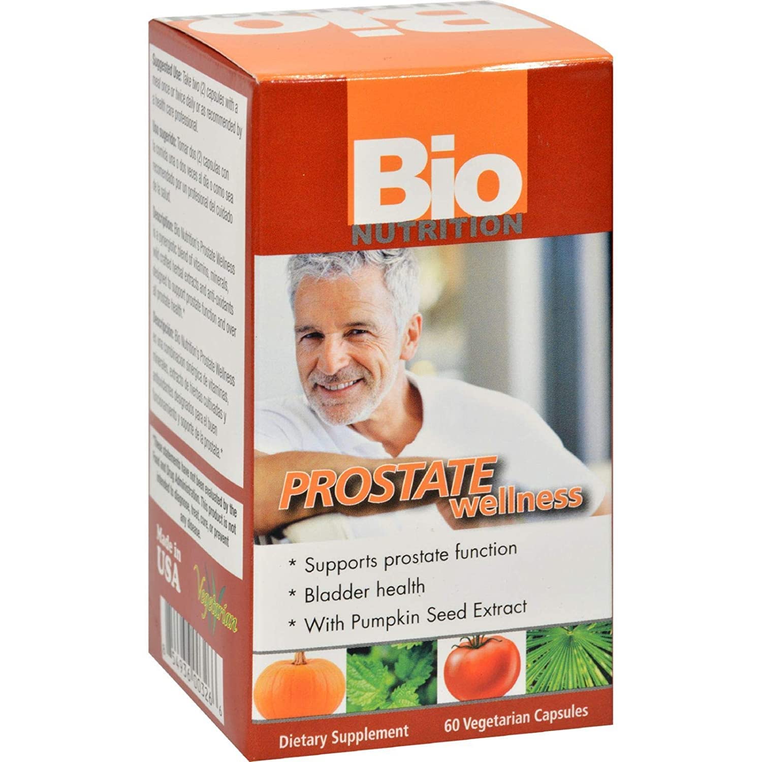 Bio Nutrition Prostate Wellness, botella de cápsulas, apoyo al bienestar diario