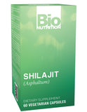 Bio Nutrition Shilajit, frasco de cápsulas de 500 mg, posible apoyo a la energía diaria.