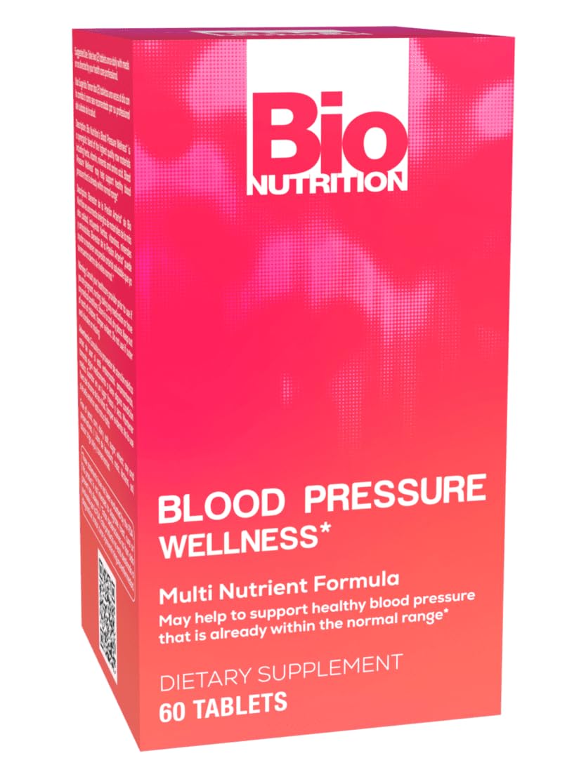 Bio Nutrition tabletas de presión arterial en botella para apoyo diario