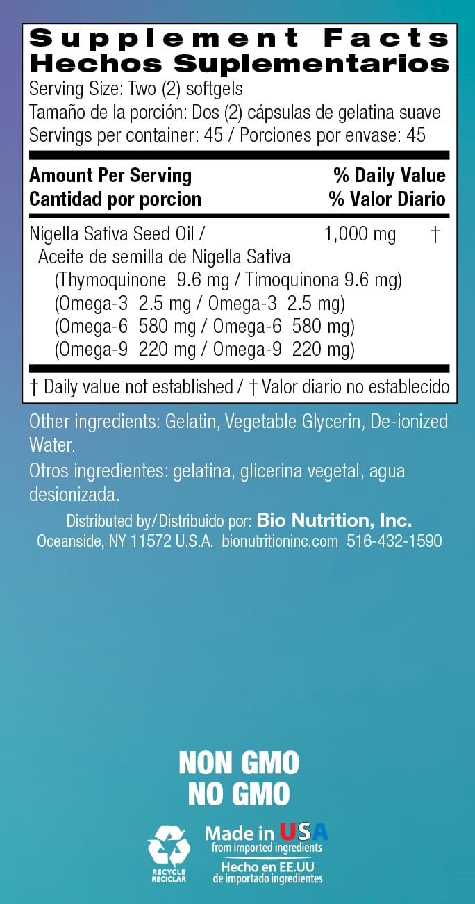 Bio Nutrition tapa del frasco con sello de calidad.