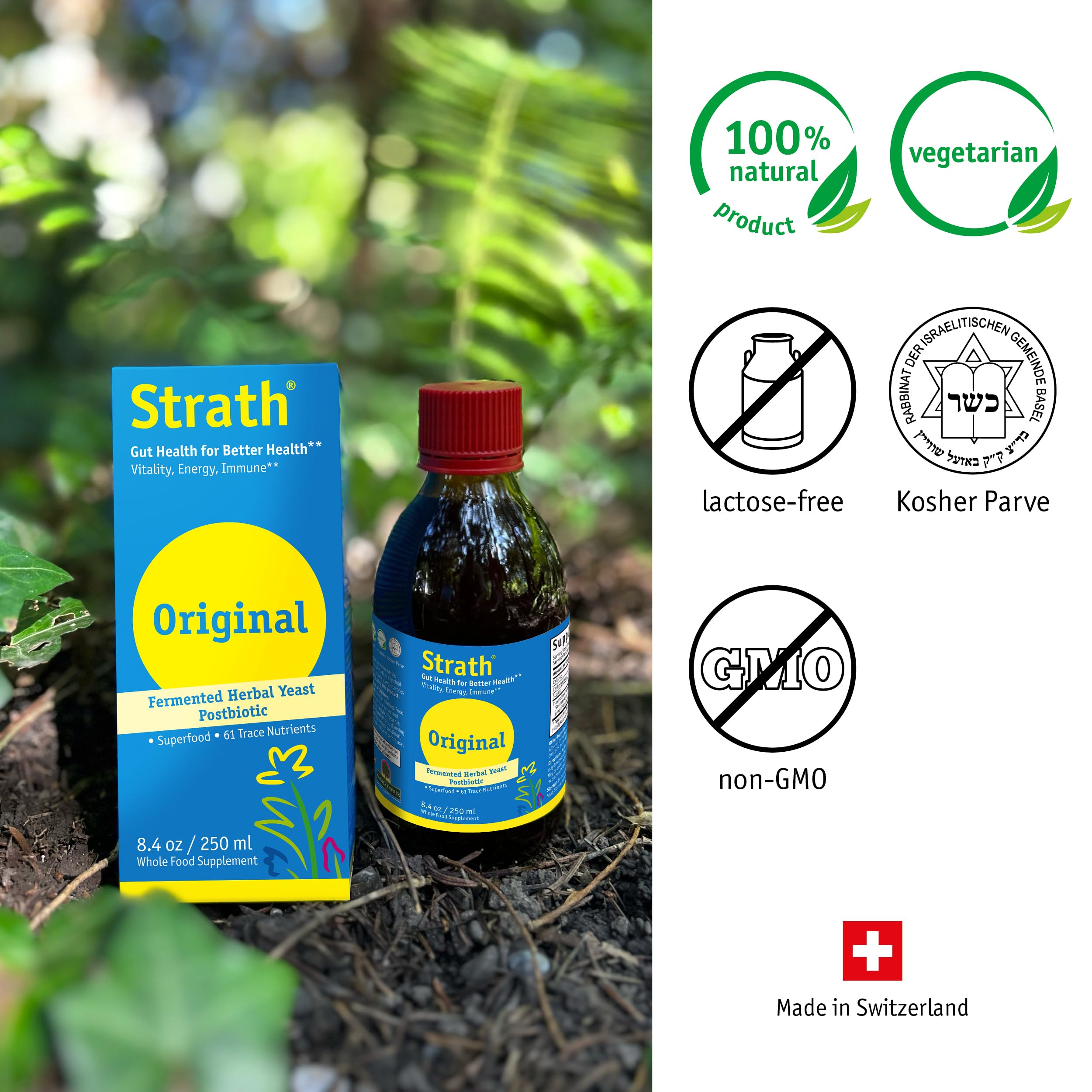 Bio-Strath etiqueta detallada con ingredientes clave y usos sugeridos