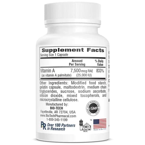 Bio-Tech Pharmacal A-25 etiqueta frontal: información clara para elegir con seguridad.