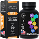 BIOACTIVE LABS fertilidad para hombres: botella de cápsulas para vitalidad diaria.