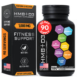 BIOACTIVE LABS HMB+D3: botella frontal para apoyo a la masa magra y recuperación tras entrenos