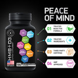BIOACTIVE LABS HMB+D3: cápsulas en primer plano para consumo diario