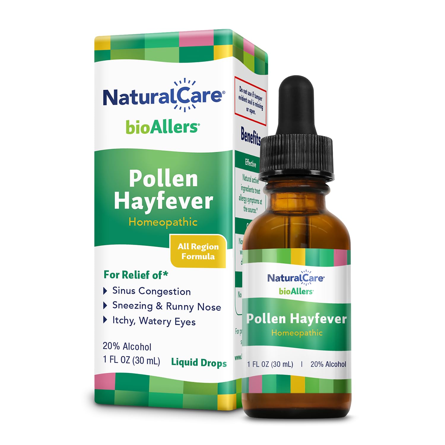 bioAllers NaturalCare Pollen frasco: apoyo suave para estornudos y congestión estacional