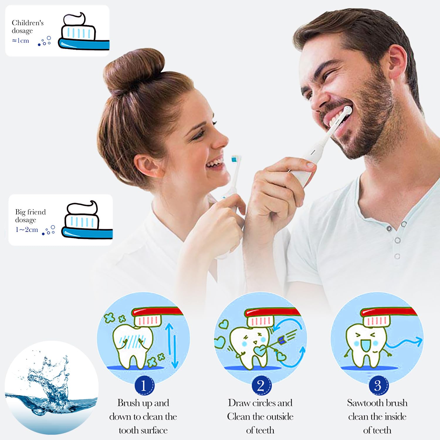 BIOAQUA pasta dental limpieza profunda para remover manchas con uso diario.
