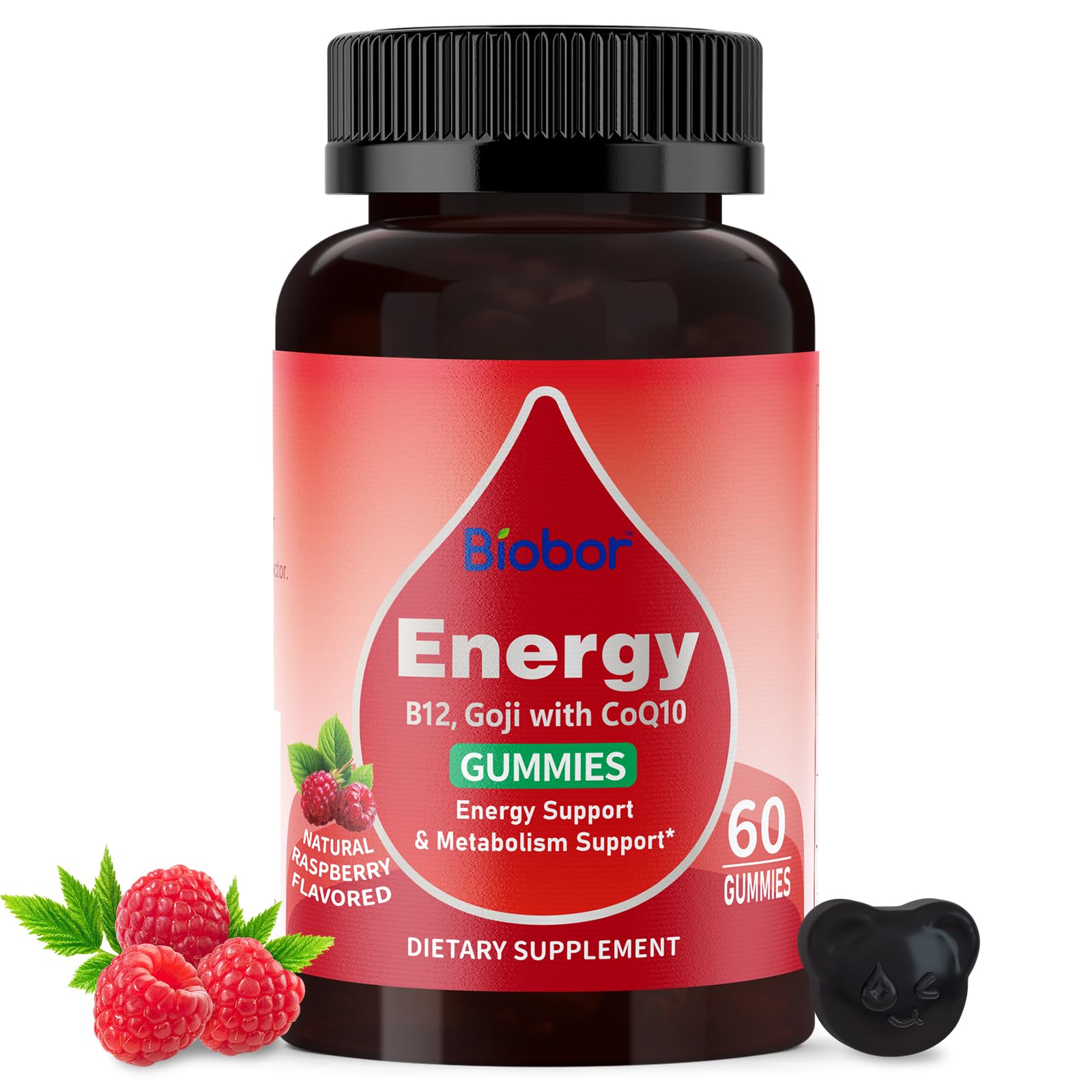 Biobor gominolas energéticas en botella para energía diaria