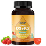 Biobor gomitas d3 k2 sabor fresa para huesos y bienestar diario