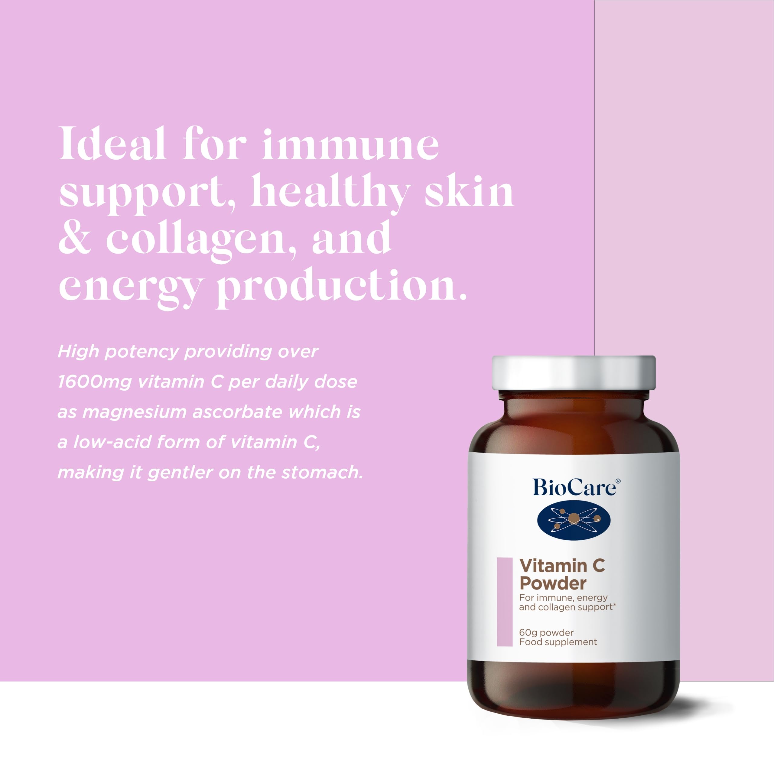 BIOCARE Vitamina-C dosificador, ideal para medir polvo con precisión
