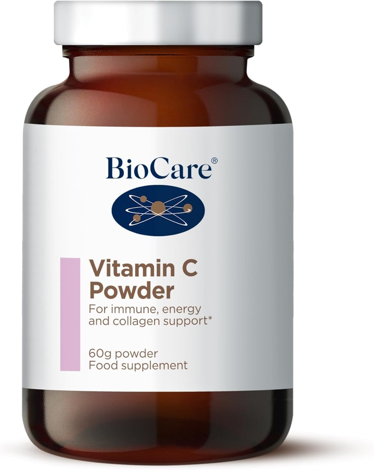BIOCARE Vitamina-C polvo en envase, práctico para dosis diarias