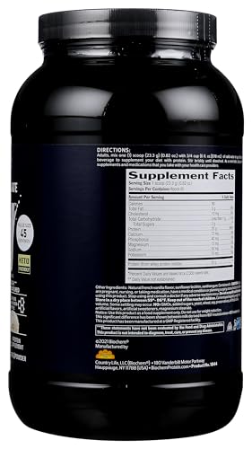 Biochem aislado de suero natural etiqueta cetogénica: opción apta para dietas cetogénicas.