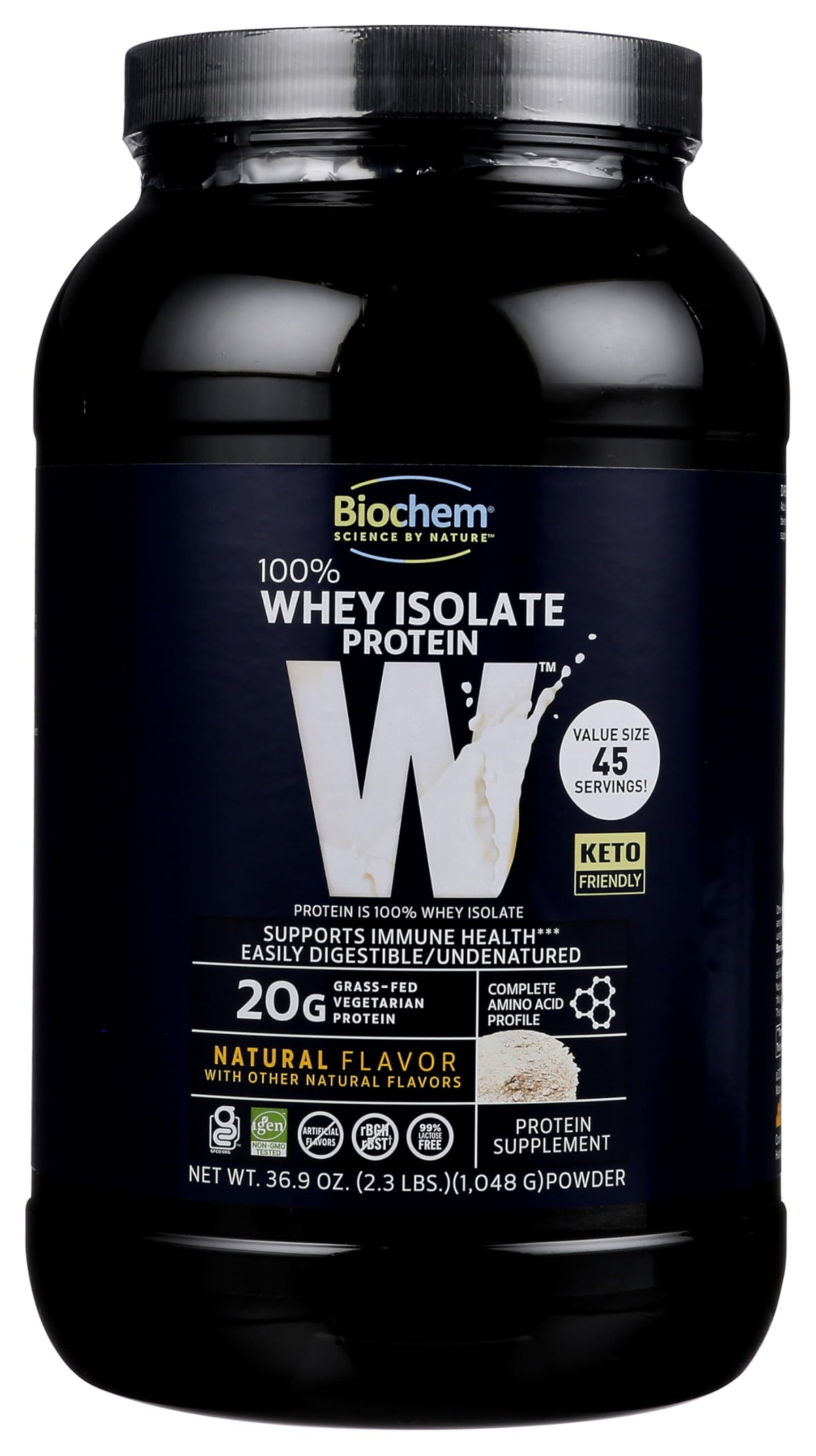 Biochem aislado de suero natural pote: proteína de alta pureza para entrenamientos diarios.
