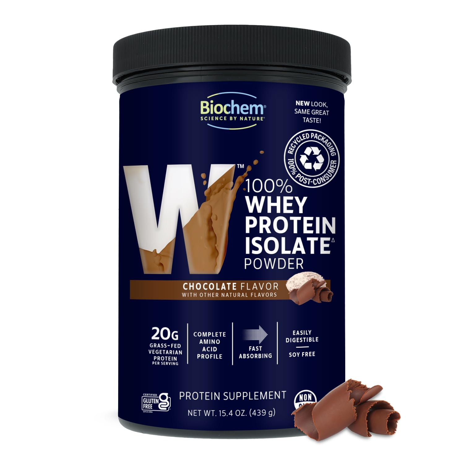 Biochem Whey Aislado con textura cremosa en cucharada para entrenamiento