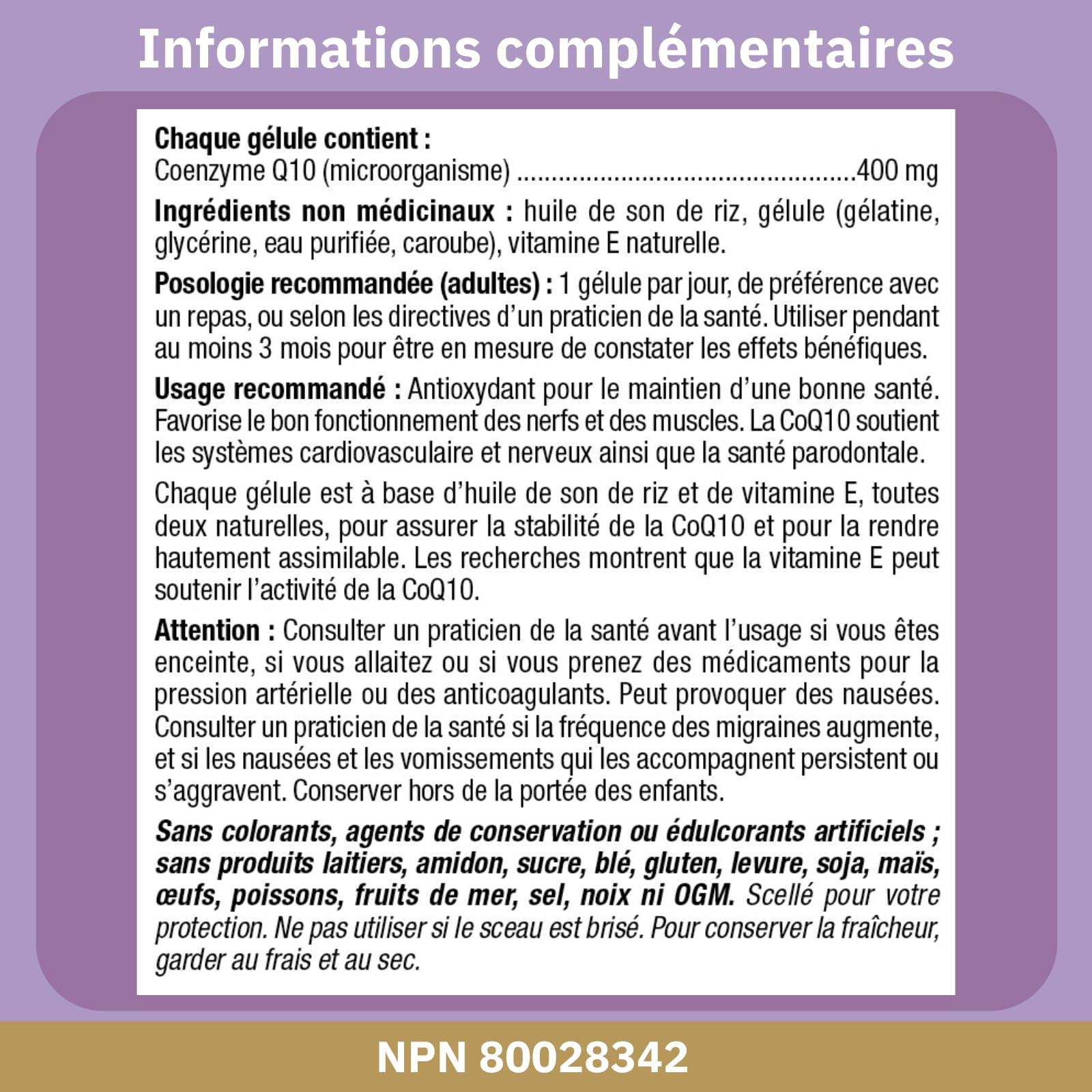 Cápsulas Bioclinic Naturals CoQ10 para uso diario y apoyo nervioso.
