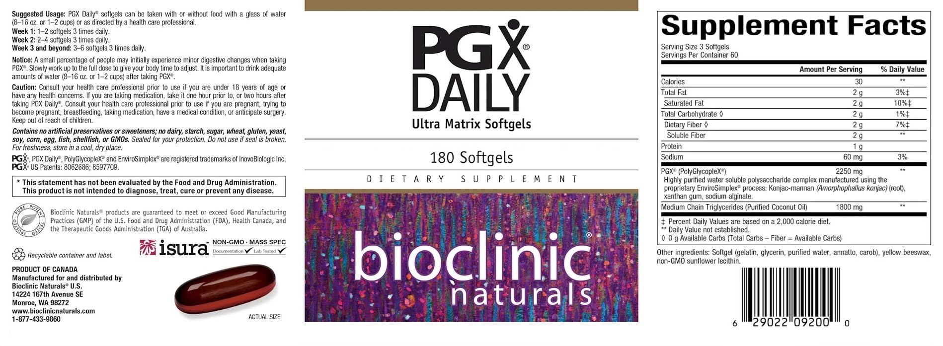 Bioclinic Naturals PGX Diarias Ultra Matrix: persona tomando una cápsula para uso diario