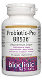 Bioclinic Naturals Pro Bb536 cápsulas veganas, formato práctico para dosis diaria.