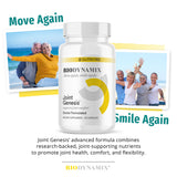 BioDynamix Joint Genesis, cápsulas apiladas, consumo diario fácil para flexibilidad.