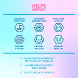 BioEmblem Beauty Probiotics cápsulas fáciles de tragar para mujeres