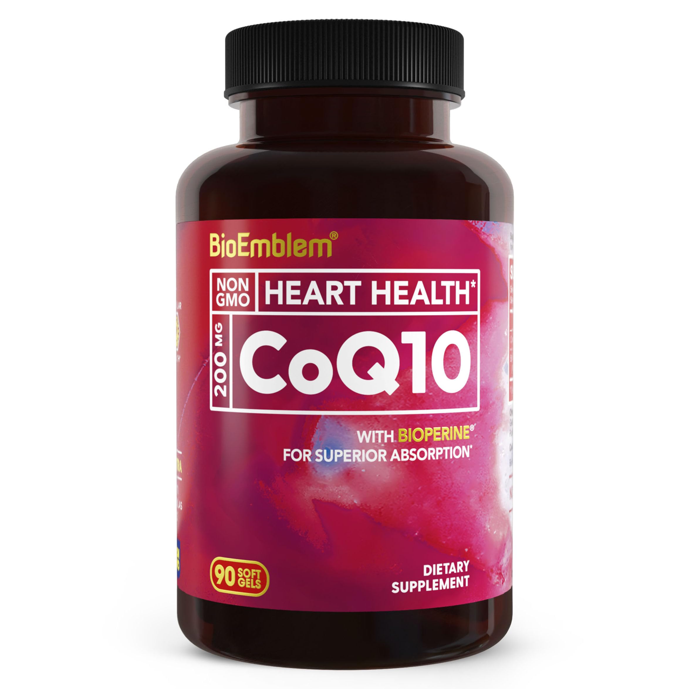 BioEmblem CoQ10 cápsulas, absorción óptima para energía diaria