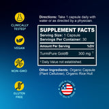 BioEmblem TurmiPure, cápsula vegana, alimentación fácil sin gluten ni aditivos
